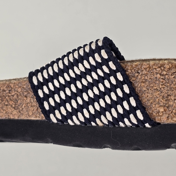 Birki’s by Birkenstock Curacao Black & White Stretch Strap Sandals Women’s 10 - Picture 8 of 10